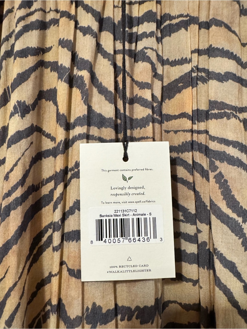 Spell Banskia Beige/Black skirt small - Picture 2 of 4